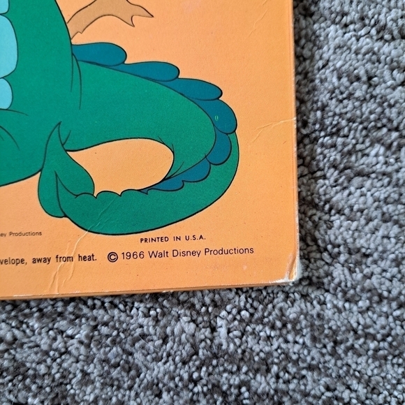 Walt Disney All About Dragons Puff Magic Vintage Vinyl Record Collectible Used - Picture 8 of 12